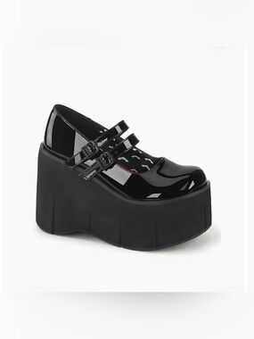 Demonia Kera -08 Platform Mary Jane Patent Leather Shoes , size 8